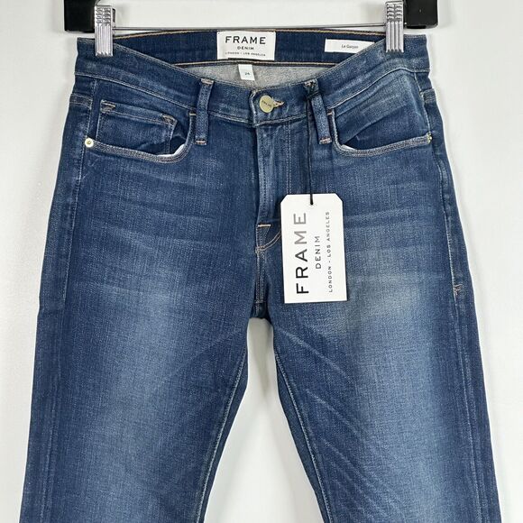 Frame Denim Women's Le Garcon Blue Boyfriend Jeans in Kenter Size 24 NWT $239 - Picture 4 of 8